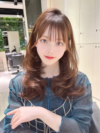 ロング 暖色カラー🍒ヘア セット🎀✨Ainaのヘアスタイル