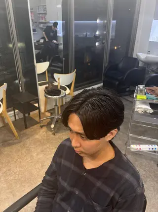 ショート パーマ メンズ 原宿スパイラルパーマ 波巻きパーマ/隼士のヘアスタイル