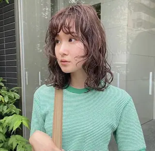 セミロング カラー HAIR MAKE miel所属・🫧透明感カラー🫧 SHINSEIのヘアスタイル