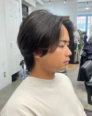 カラー パーマ メンズ RIN／韓国ヘア レイヤーカットのヘアスタイル