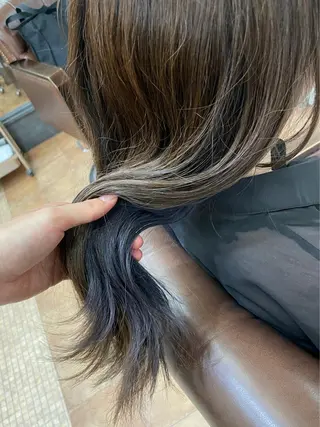 セミロング カラー メンズパーマ 本多のヘアスタイル