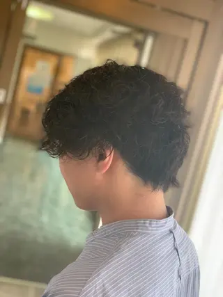 ショート パーマ メンズ CECIL hair なんば店所属・メンズパーマ 艶髪☆店長☆有馬のヘアスタイル