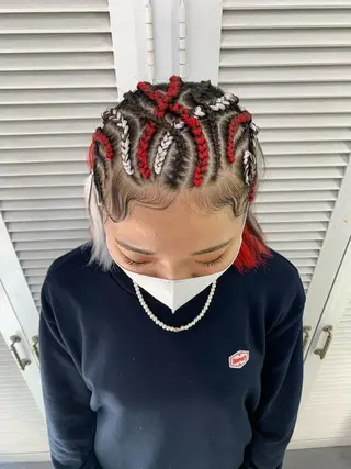 ヘアアレンジ Lehua   (レフア)所属・MEI/ブレイズ/ コーンロウ/茅ヶ崎のヘアスタイル