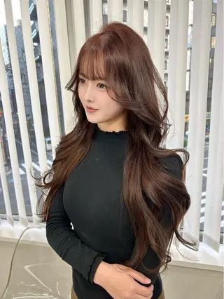 ロング カラー LANDS所属・nanaka 🤍韓国ワンホンヘアのヘアスタイル