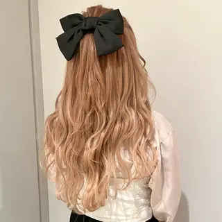 ロング カラー ヘアアレンジ 🎀taro ブリーチなしカラーのヘアスタイル