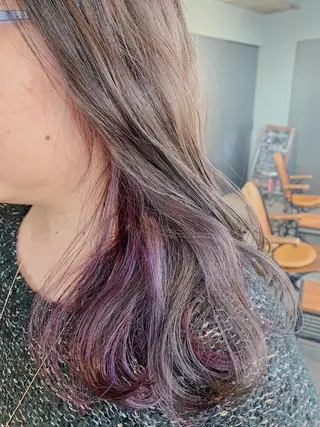 セミロング カラー パーマ 代表 中島貴志のヘアスタイル