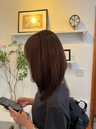 ミディアム カラー 🌱カラー&トリート メント🌱SOUTAのヘアスタイル