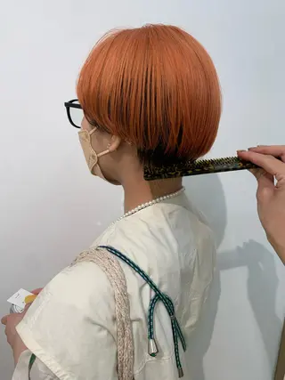 ショート カラー ベージュ/透明感/ 桃子のヘアスタイル