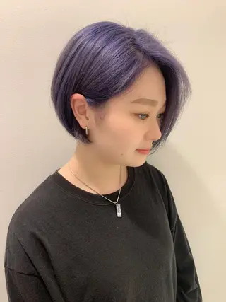 ショート カラー ハイトーン/ウルフ /小澤凌祐🦕のヘアスタイル