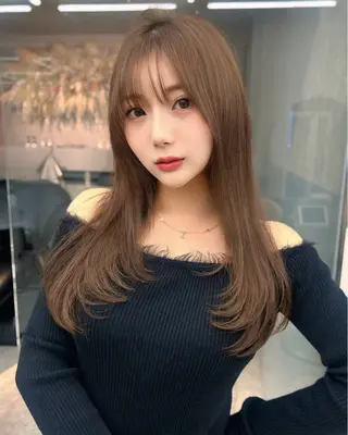 ロング カラー 🎀大川 錬🎀 ブリーチなしWカラーのヘアスタイル