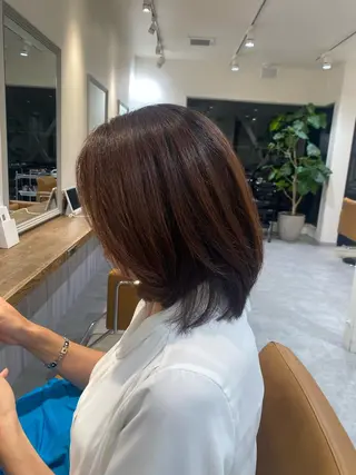 ミディアム 増田 枝里子のヘアスタイル