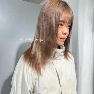 ミディアム カラー ハイトーン/ボブ /HBL/AYUNAのヘアスタイル