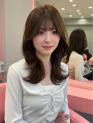 ミディアム VOTAN shibuya所属・REINA𓍯/ 透明感カラー/顔周りのヘアスタイル