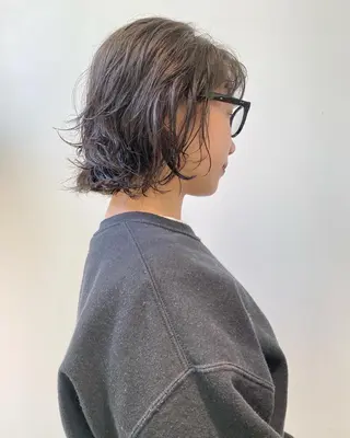 ショート カラー パーマ ヘアアレンジ Nancy所属・束感まつげ❤︎ あみのマツエク・マツパデザイン