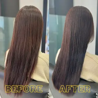 セミロング YASU🍎CUT 赤系カラー/ヘアケアのヘアスタイル