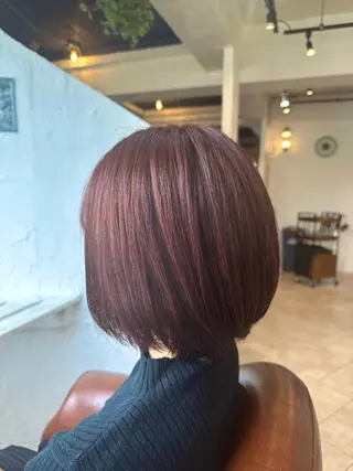 ミディアム カラー スパイキー/ ピンパーマ/緑川雄也のヘアスタイル