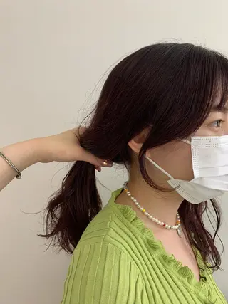 セミロング カラー 【韓国ヘア・ネイル】 HINATA🍒のネイルデザイン