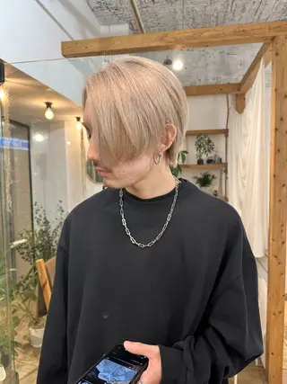 ミディアム 渋谷 ミモザワークス タニグチヨシユキのヘアスタイル