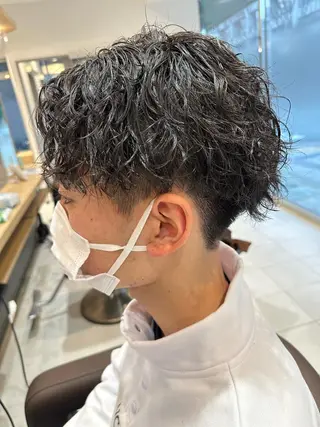 ショート パーマ メンズ 💈メンズ特化 美容師サキ💈のヘアスタイル