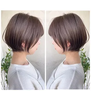 ショート カラー 京都大人女性ショート 徒歩1分/秋山のヘアスタイル