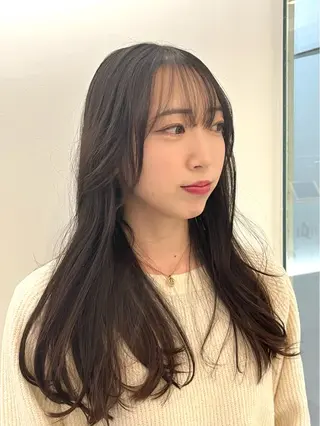 ロング パーマ コテ巻き風パーマ 藤澤　知彌のヘアスタイル