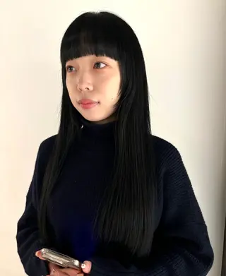 ロング カラー やまもと さえのヘアスタイル