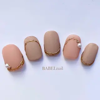 ネイル BABELバベル所属・江戸川橋✨BABEL 【バベル】大人可愛いのネイルデザイン