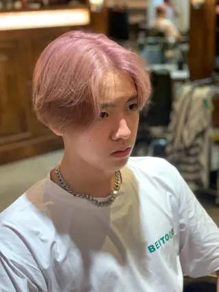 ショート カラー メンズ BINGO HAIR WORKS 【ビンゴヘアワークス】所属・🎱メンズフェード 特化HYOGA🎱のヘアスタイル