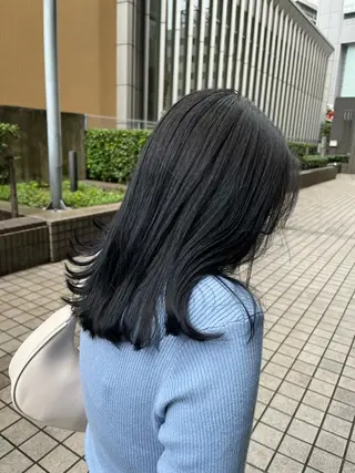 セミロング 韓国レイヤー×モテ髪 /MITSUKI🤍のヘアスタイル