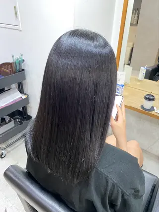 ミディアム 🦋‪酸性ストレート 艶髪 RISA🦋‪のヘアスタイル