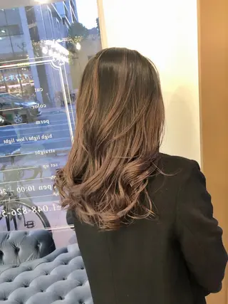 セミロング カラー 山崎 俊介のヘアスタイル