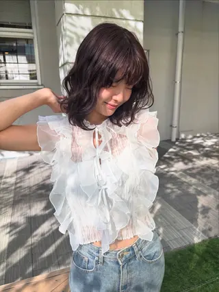 ミディアム sion nozomi🎀のヘアスタイル