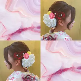 セミロング カラー ヘアアレンジ 🌼NAMI 🌼のヘアスタイル