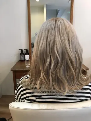 セミロング ヘアアレンジ HAIR SALONgenie (ヘアーサロンジーニー)所属・嶋崎 啓人のヘアスタイル