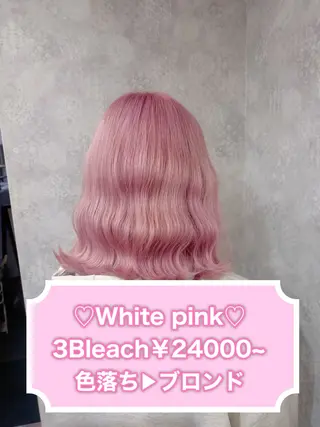 ミディアム カラー ヘアアレンジ 💕ブリーチ/ヘアメ 🎀YUUKAのヘアスタイル