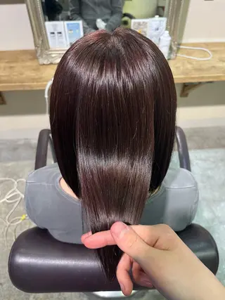 ミディアム カラー フェザーパーマ🌙 毛流れ yuzukiのヘアスタイル