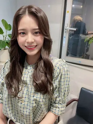 ロング カラー ダブルカラー 新宿のヘアスタイル