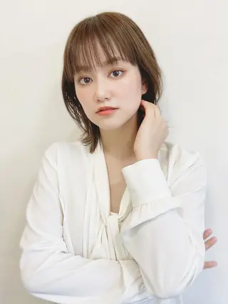 ミディアム カラー shiori ❤︎ /透明感カラーのヘアスタイル