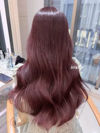 ロング カラー Euphoria 銀座所属・🎀𝐧𝐚𝐨🎀 ピンク/ハイトーンのヘアスタイル
