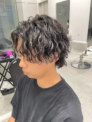 パーマ メンズ 無料ショートモデル 募集中❗️秋山ひらいのヘアスタイル