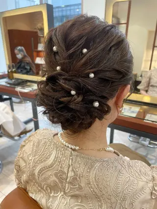 セミロング ヘアアレンジ 🦖鶴岡香純🦖 産休中のヘアスタイル