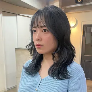ミディアム カラー Kaede/ ハイトーンカラーのヘアスタイル