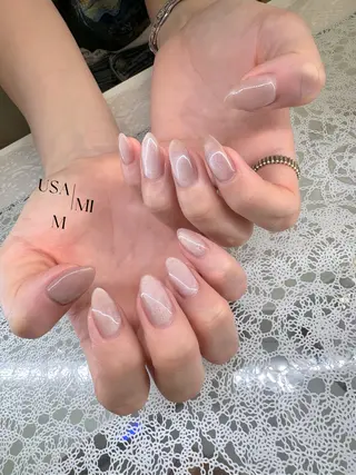 ネイル 💕🐰うさみみ🐰 💕猫と触れ合い✨のネイルデザイン