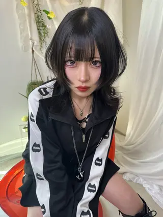 ミディアム 【ロングウルフカット 姫カット】伊藤裕哉のヘアスタイル