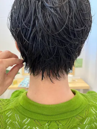 ショート パーマ メンズハイトーン/栄 /イトウタケルのヘアスタイル