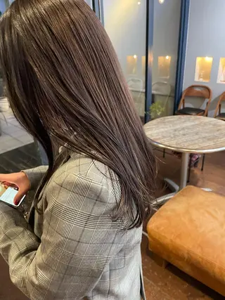 セミロング カラー ヘアアレンジ 🪽艶感× hair ｜kazaneのヘアスタイル