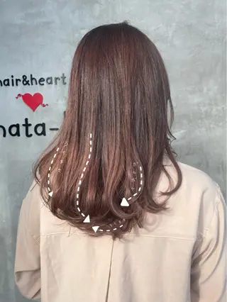 ロング カラー 石川 舞のヘアスタイル