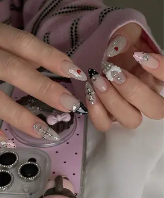 ネイル Lina所属・Hina 池袋 長だしチップ専門店のネイルデザイン