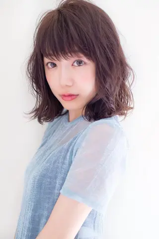 ミディアム カラー パーマ 髪質改善/縮毛矯正/ ボブ/店長/槌矢圭悟のヘアスタイル