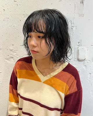 ミディアム カラー パーマ ヘアアレンジ キッズ ✴︎UNU ✴︎モエカのヘアスタイル